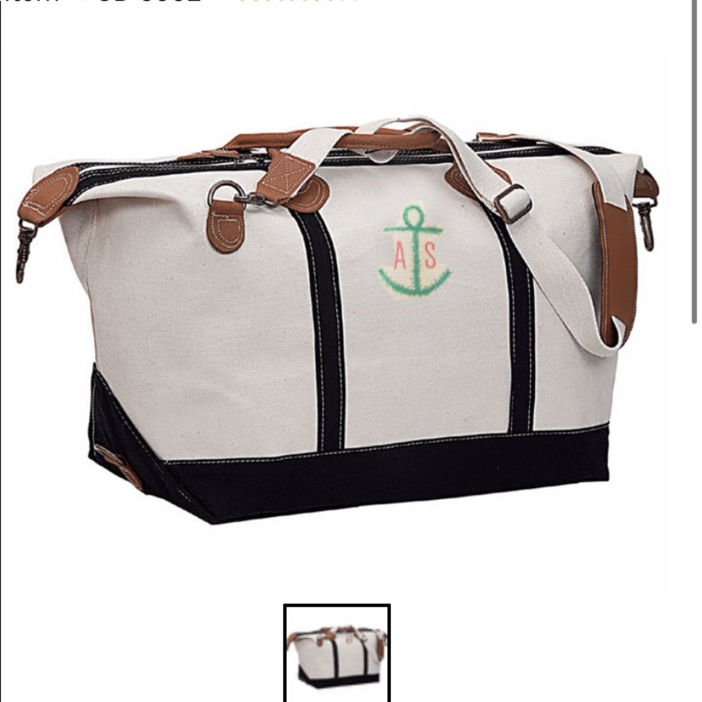Monogram Duffel Bag/ Weekender - White